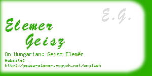 elemer geisz business card